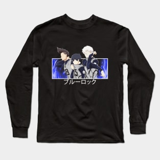 blue lock anime - Yoichi Isagi Baro and Nagi Long Sleeve T-Shirt